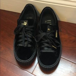 Fenty x Puma black velvet creepers